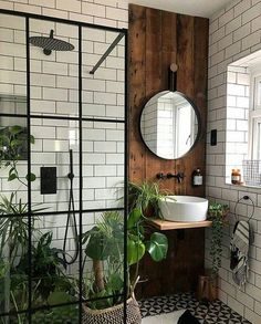 mamparas de baño estilo industrial